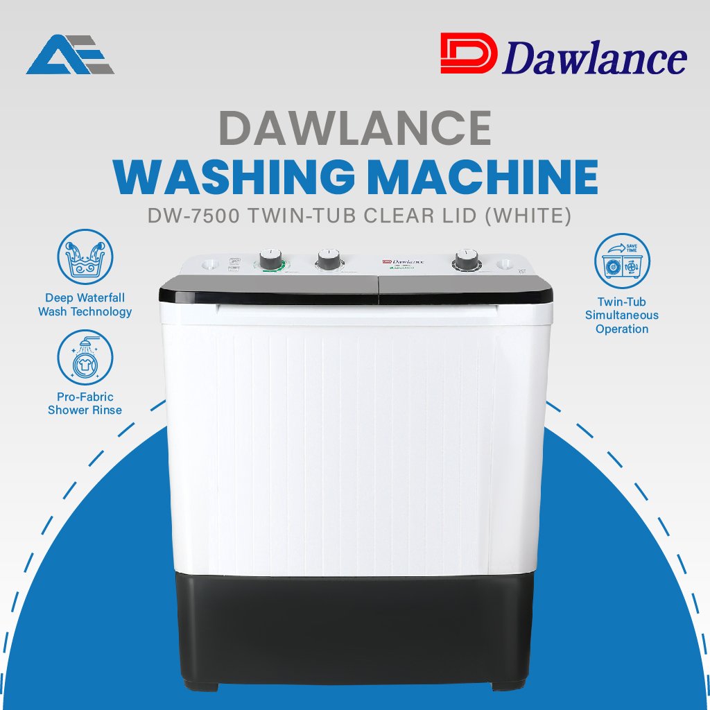 dawlance-washing-machine-dw-7500-twin-tub-clear-lid-white
