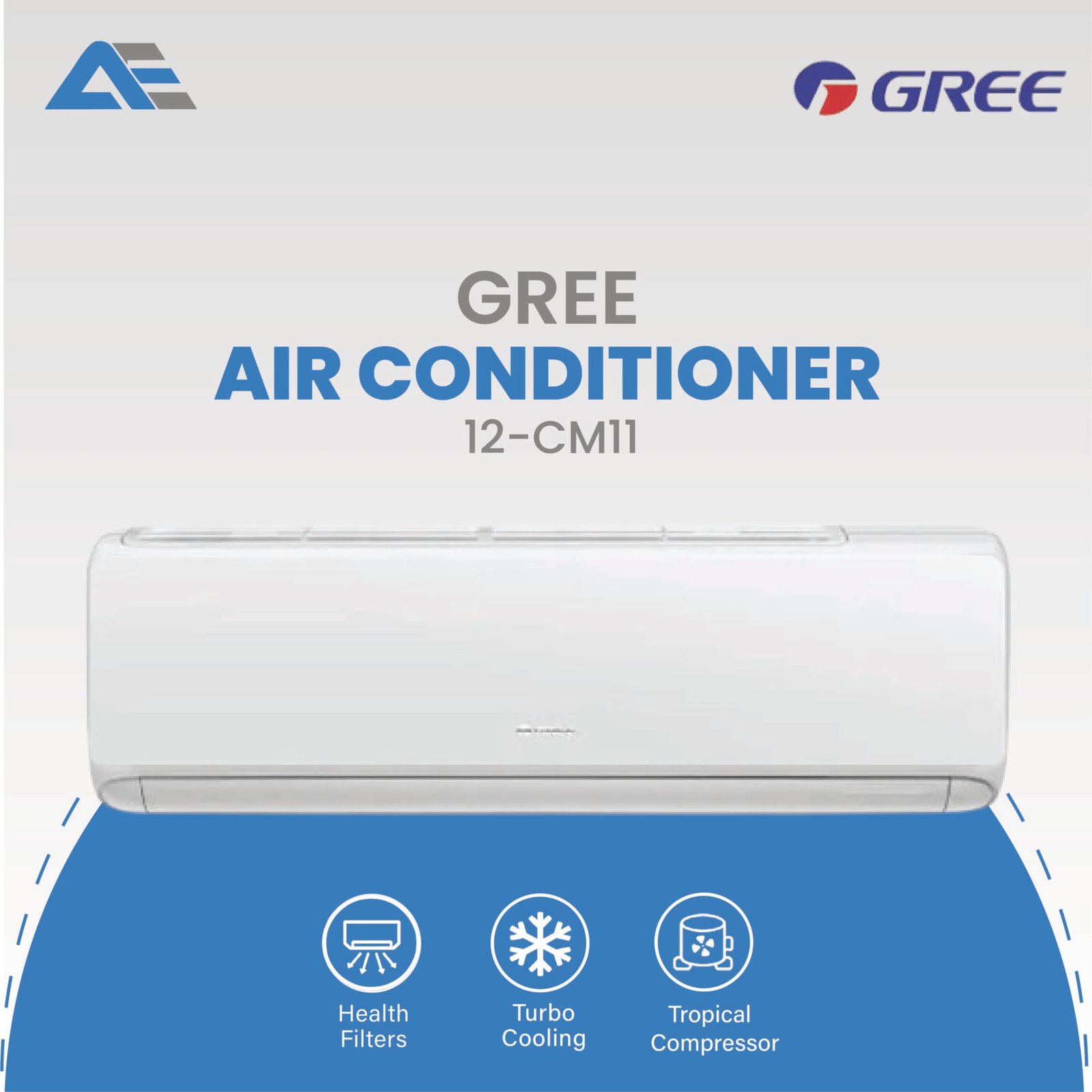 Gree Air Conditioner 12 CM11 | 18 CM11 | 24 CM11 - CHARMO - NON-INVERTER