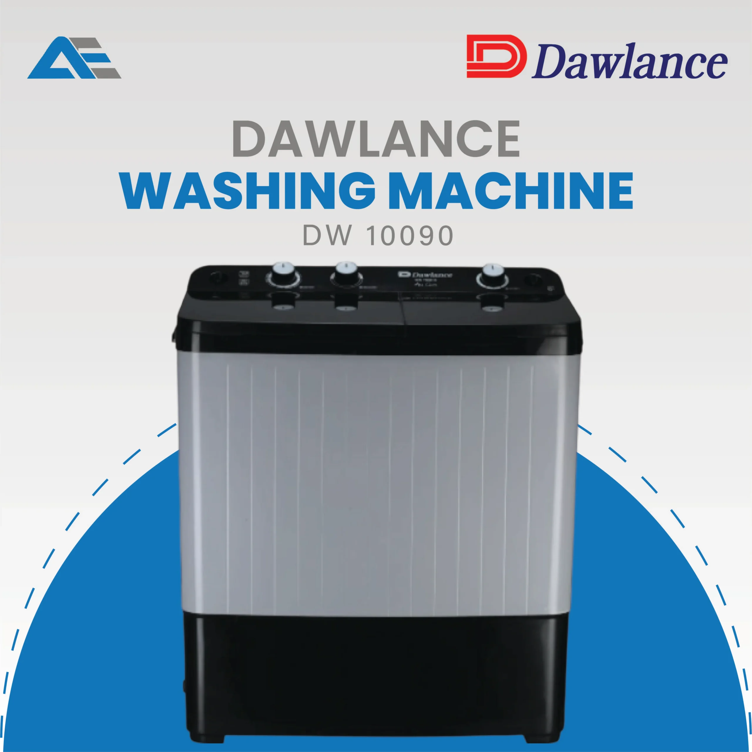 Dawlance DW 10090 twin tub washer with black opaque lid – Ahsan Electronics
