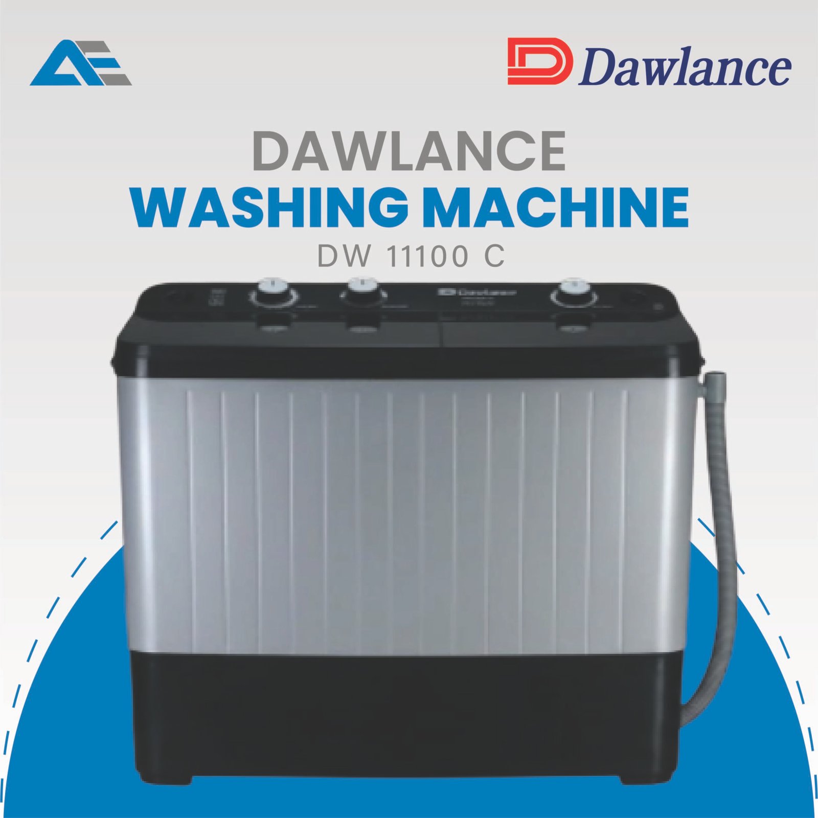 Dawlance DW 11100 C twin tub washer with clear lid – Ahsan Electronics