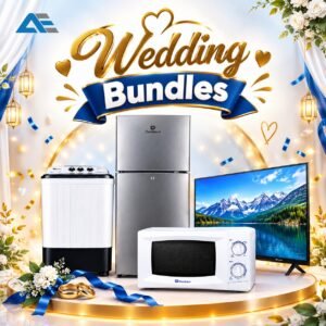 Dawlance wedding home appliance bundle with refrigerator, microwave, washing machine and 32-inch LED TV – Ahsan Electronics